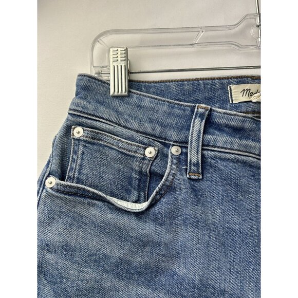 MADEWELL Women's Size 29 Curvy Kick Out Crop Jeans Blue Straight Leg NO697 - Picture 9 of 13